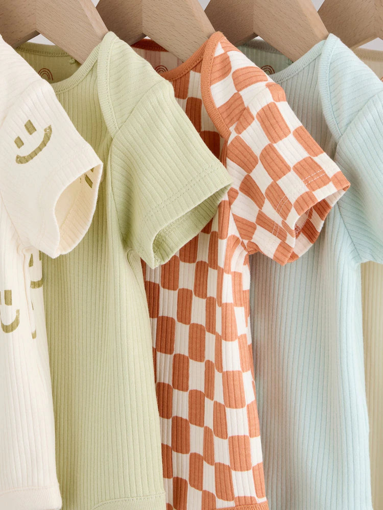 |BabyBoy| Conjunto Com 5 Bodies De Manga Curta Para Bebês