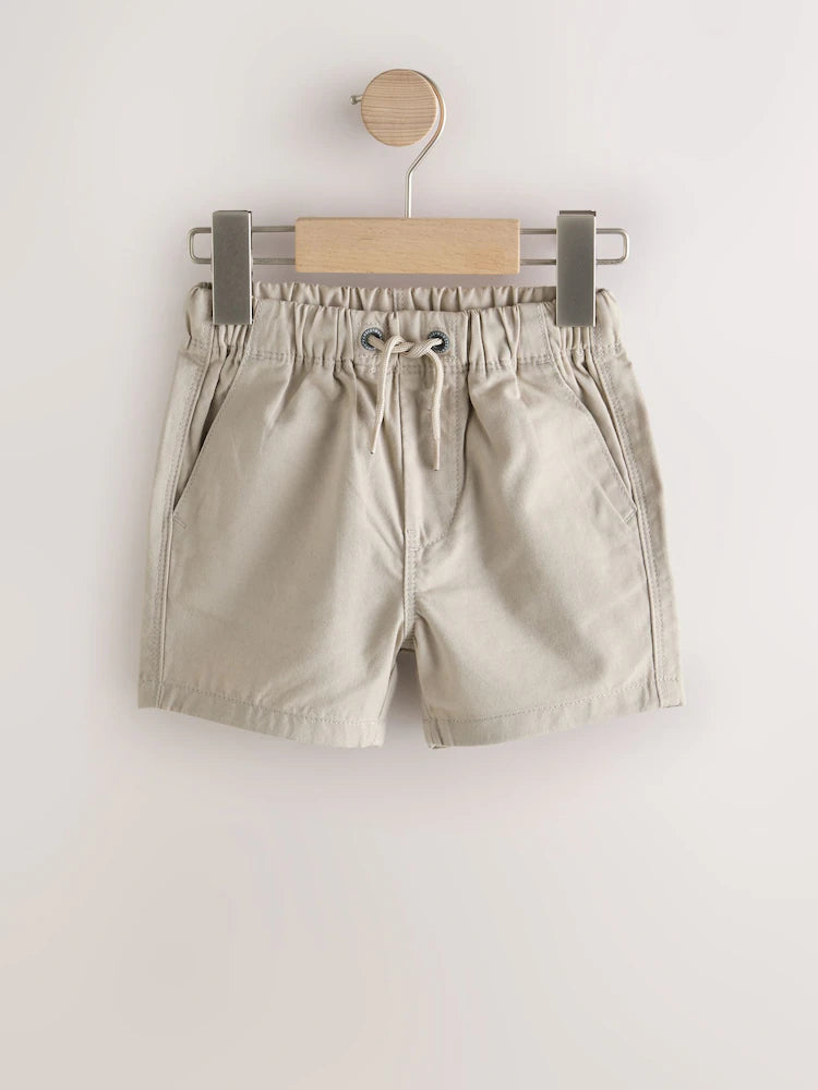 |Boy| Kit Com 3 Shorts De Vestir (sem fecho) – Azul-marinho, Bege-areia e Azul-chambray (3 meses a 7 anos)