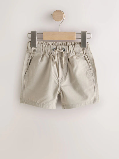 |Boy| Kit Com 3 Shorts De Vestir (sem fecho) – Azul-marinho, Bege-areia e Azul-chambray (3 meses a 7 anos)
