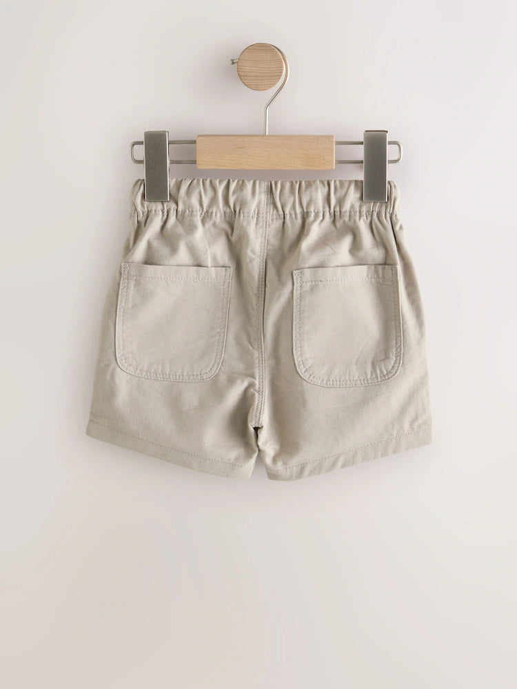 |Boy| Kit Com 3 Shorts De Vestir (sem fecho) – Azul-marinho, Bege-areia e Azul-chambray (3 meses a 7 anos)