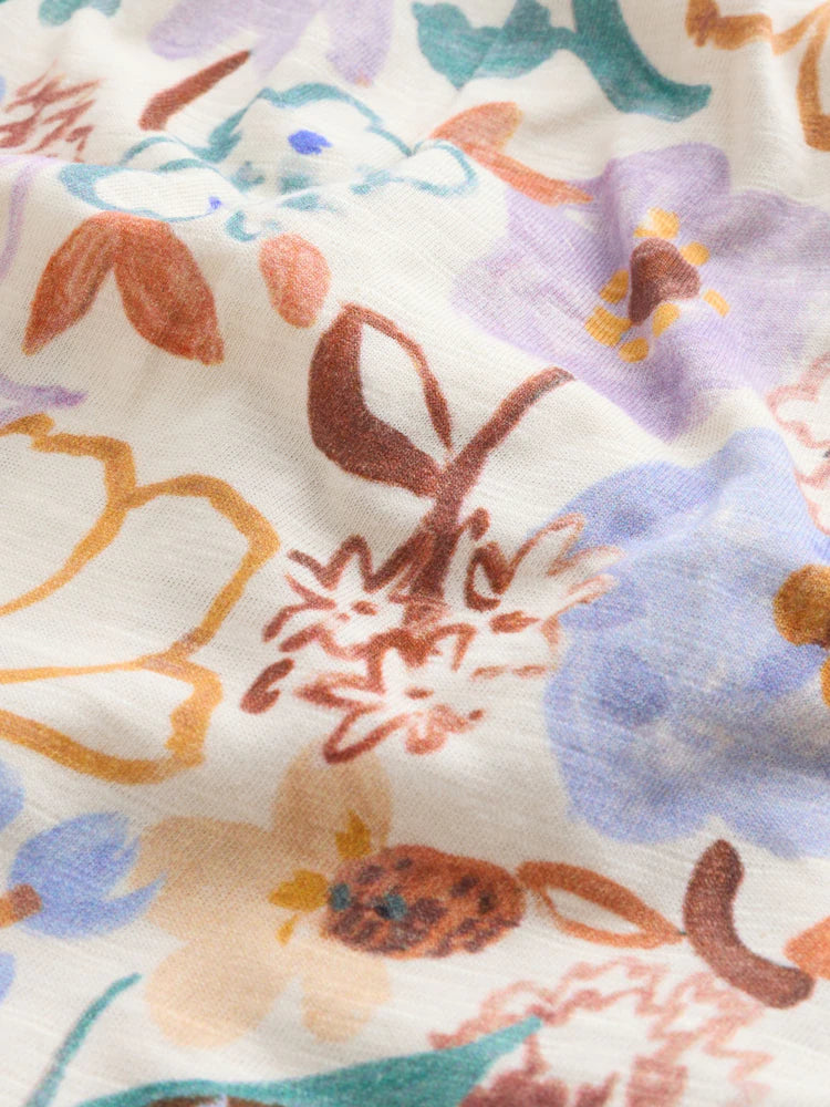 |BabyGirl| Conjunto De Jardineira e Body Para Bebê Com Estampa Floral Roxa (2 peças, de 0 meses a 3 anos)