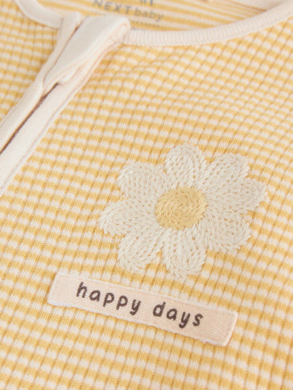 |BabyBoy| Conjunto De 3 Macacões Amarelos Para Bebês (0 meses a 3 anos)