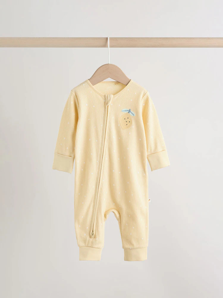 |BabyBoy| Conjunto De 3 Macacões Amarelos Para Bebês (0 meses a 3 anos)