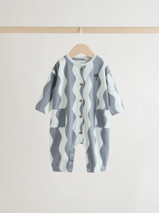 |BabyBoy| Conjunto Com 3 Macacões Cinza Estilo Escandinavo Com Estampa De Cactos Para bebês.