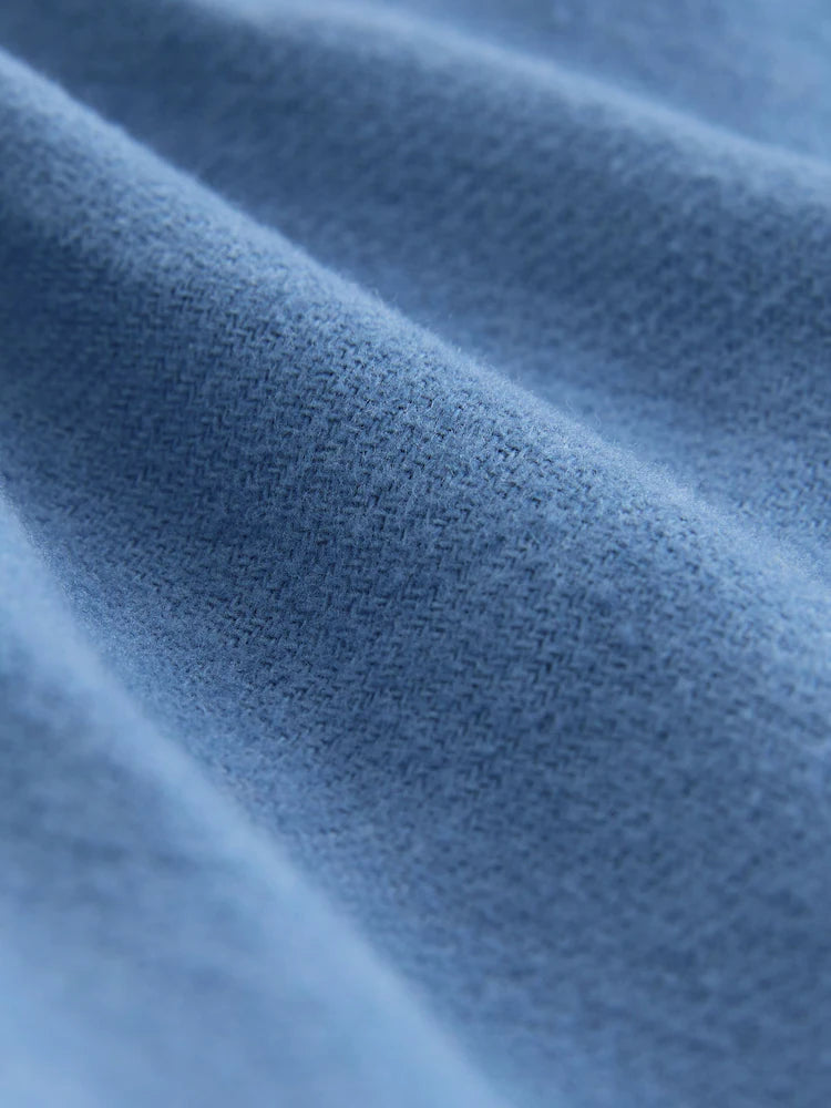 |Boy| Sobretudo Azul Em Denim Escovado Com Zíper (3 meses a 7 anos)