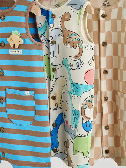 |BabyBoy| Macacão De Bebê Azul Com Estampa De Dinossauro