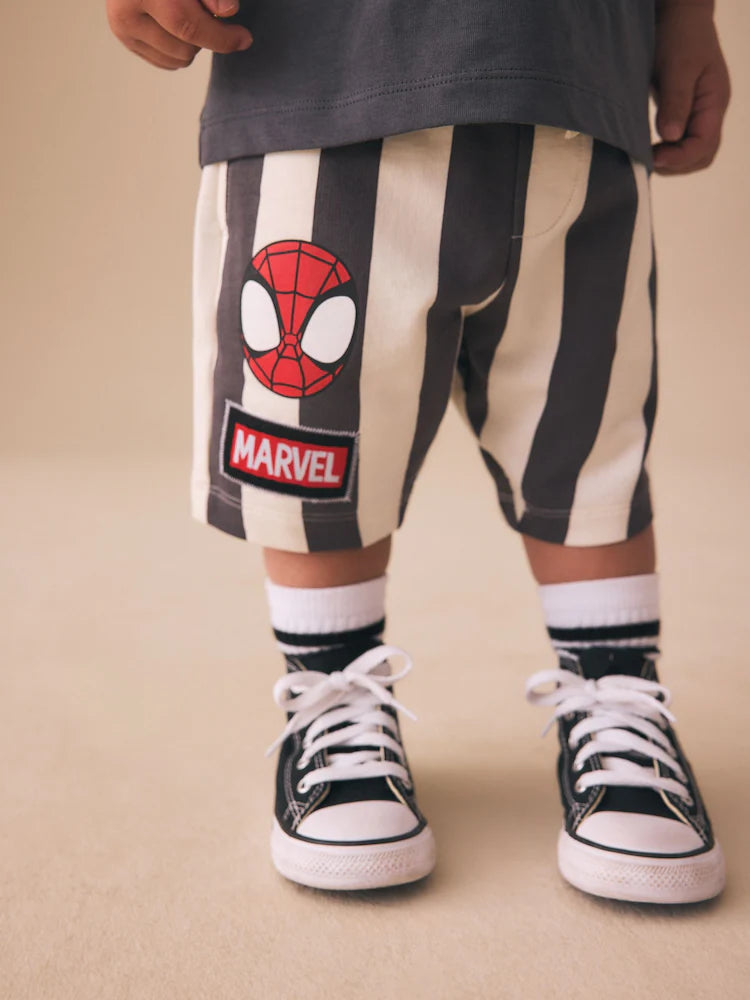 |Boy| Conjunto De Camiseta e Shorts Do Homem-Aranha Em Cinza Carvão (3 meses a 8 anos)