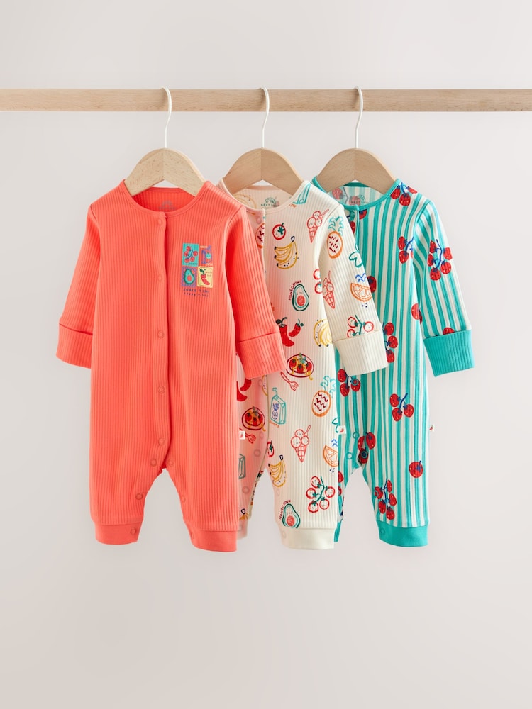|BabyBoy| Conjunto De 3 Macacões Para Bebês Com Estampa De Pimentas (0 meses a 3 anos)