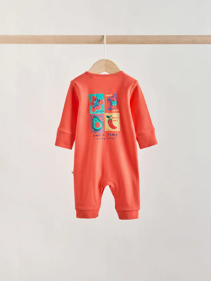 |BabyBoy| Conjunto De 3 Macacões Para Bebês Com Estampa De Pimentas (0 meses a 3 anos)