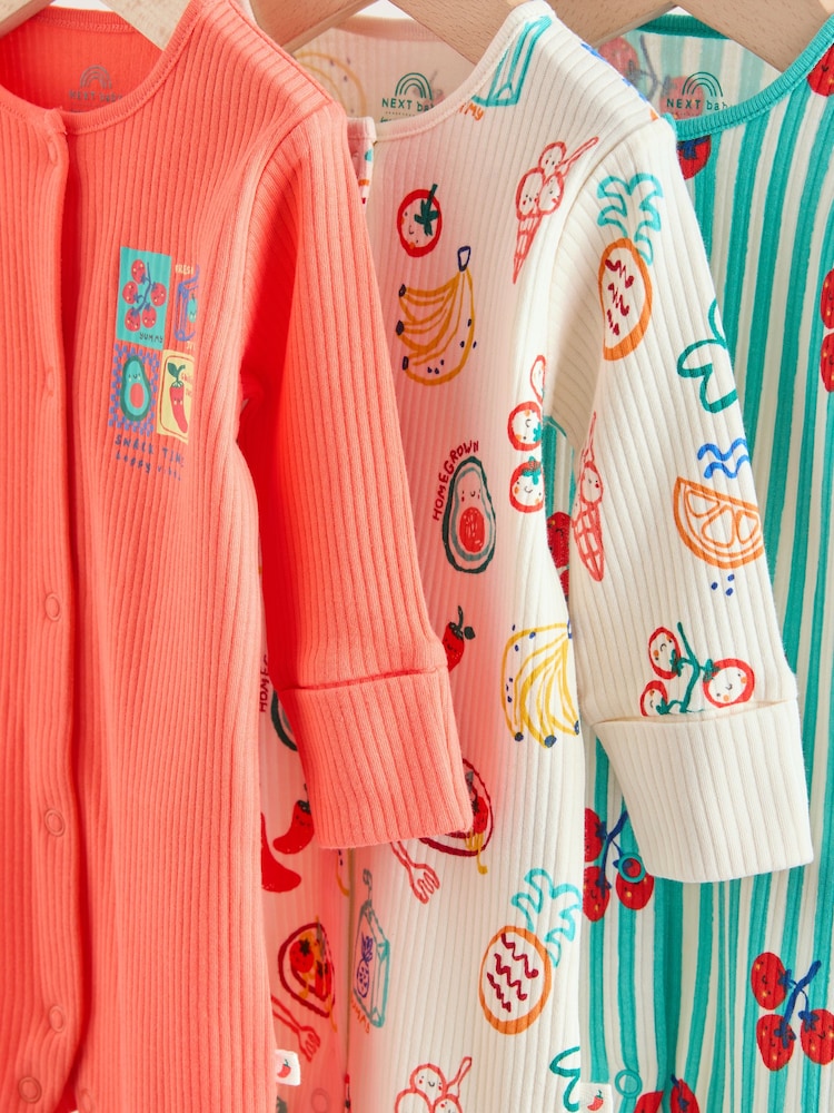 |BabyBoy| Conjunto De 3 Macacões Para Bebês Com Estampa De Pimentas (0 meses a 3 anos)