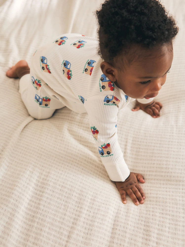 |BabyBoy| Conjunto De 3 Macacões De Dormir Para Bebês Nas Cores Azul e Verde Com Zíper Duplo (0 meses a 3 anos)