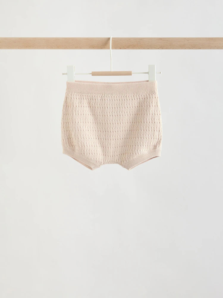 |BabyBoy| Conjunto De Blusa e Shorts De Tricô Para Bebê Em Tons Neutros/Coloridos (0 meses a 2 anos)