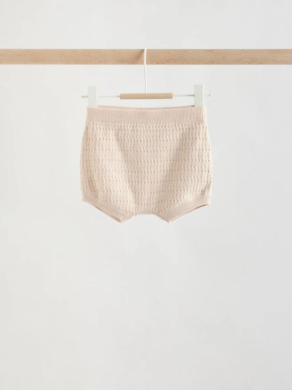 |BabyBoy| Conjunto De Blusa e Shorts De Tricô Para Bebê Em Tons Neutros/Coloridos (0 meses a 2 anos)
