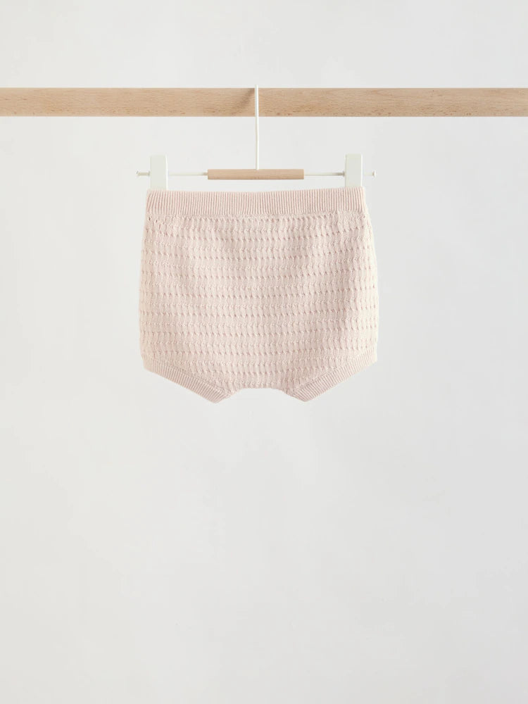 |BabyBoy| Conjunto De Blusa e Shorts De Tricô Para Bebê Em Tons Neutros/Coloridos (0 meses a 2 anos)