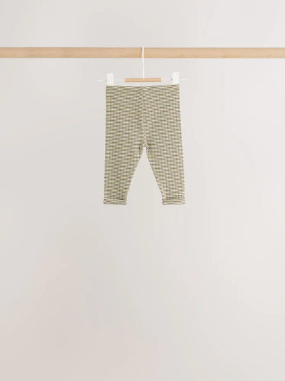 |BabyBoy| Conjunto De 6 Peças Hamish Farm (marrom/azul/creme): Blusa e Leggings Para Bebês (0 meses a 3 anos)