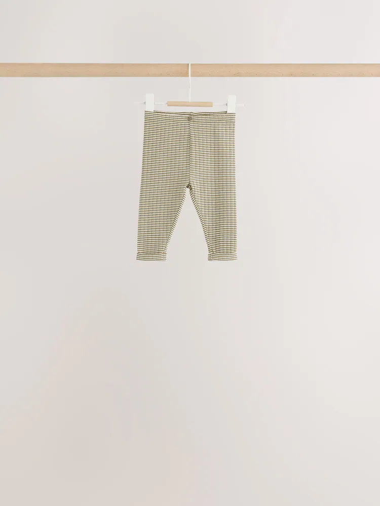 |BabyBoy| Conjunto De 6 Peças Hamish Farm (marrom/azul/creme): Blusa e Leggings Para Bebês (0 meses a 3 anos)