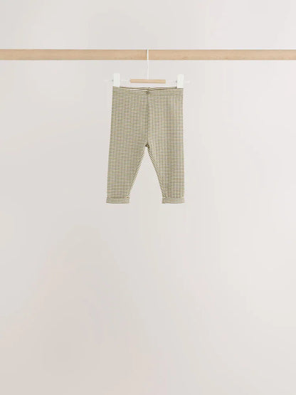 |BabyBoy| Conjunto De 6 Peças Hamish Farm (marrom/azul/creme): Blusa e Leggings Para Bebês (0 meses a 3 anos)