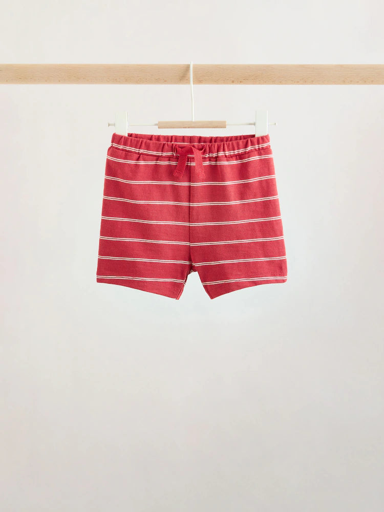 |BabyBoy| Conjunto Infantil Com Blusa e Shorts Estampados Com Tema De Fazenda Vermelha (0 meses a 2 anos)