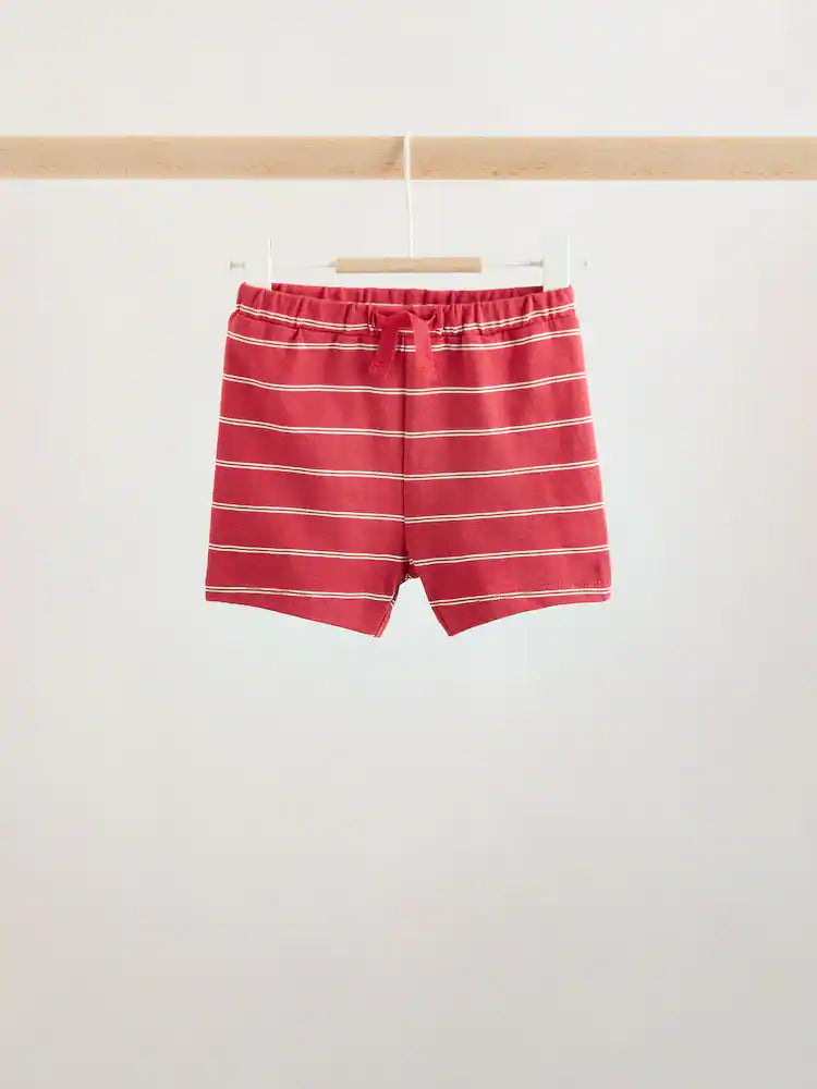 |BabyBoy| Conjunto Infantil Com Blusa e Shorts Estampados Com Tema De Fazenda Vermelha (0 meses a 2 anos)