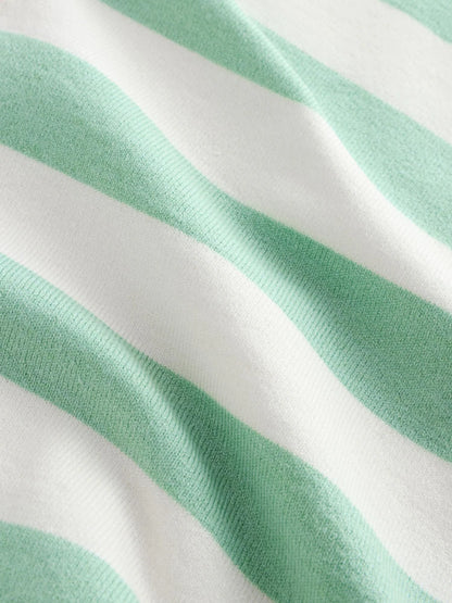 |Boy| Camisa Polo De Malha Com Botões e Estampa De Croissant Nas Cores verde e Laranja (3 meses a 7 anos)