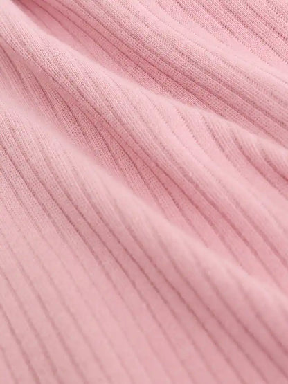 |BabyGirl| Conjunto De 5 Macacões De Dormir Sem Pés Para Bebês, Rosa, Com Zíper Duplo (0 meses a 3 anos)