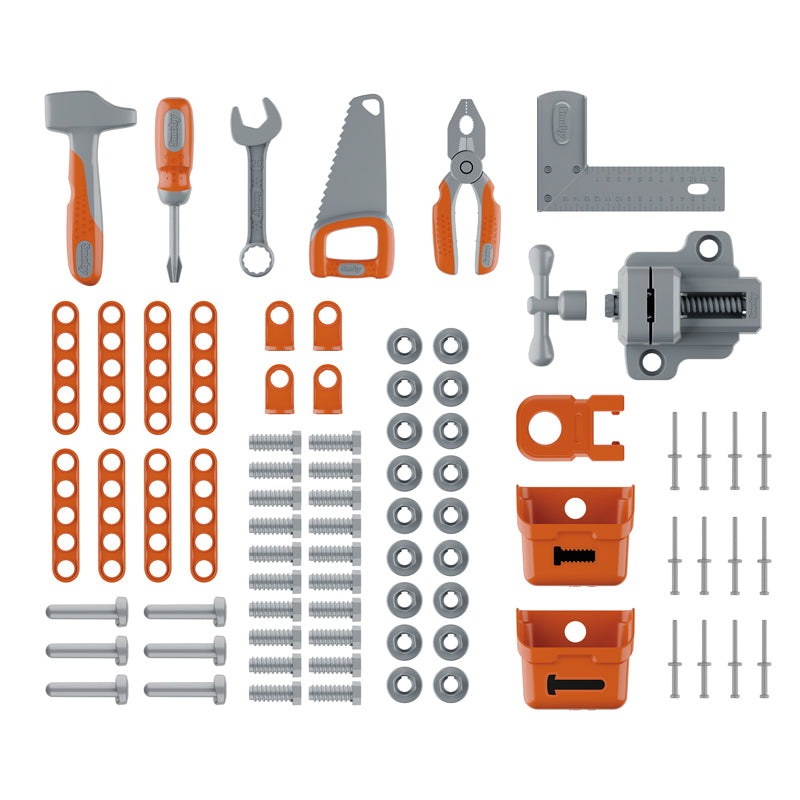 Black And Decker Bancada de Trabalho  Bricolo da Smoby – Oficina de "Faça Você Mesmo" com Ferramentas (Martelo, Chave de Fenda) e Plástico Reciclado – Para Crianças a Partir de 3 Anos