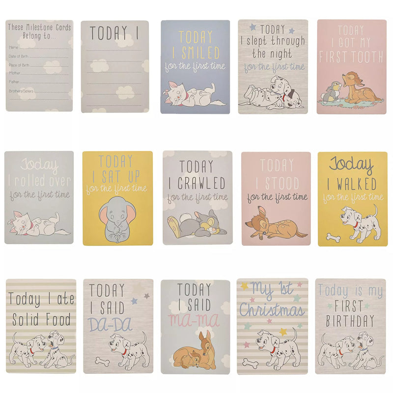 Disney Cartões de marcos do bebê Magical Beginnings: 30 anos