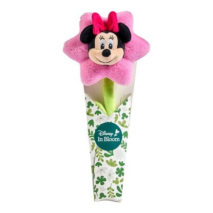 Disney Caixa de Presente In Bloom – Pelúcia de Flor da Minnie com Pétalas Macias, Haste Flexível e Detalhes Bordados