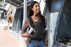 Infantino Canguru para bebê conversível Flip 4 em 1, preto, leopardo