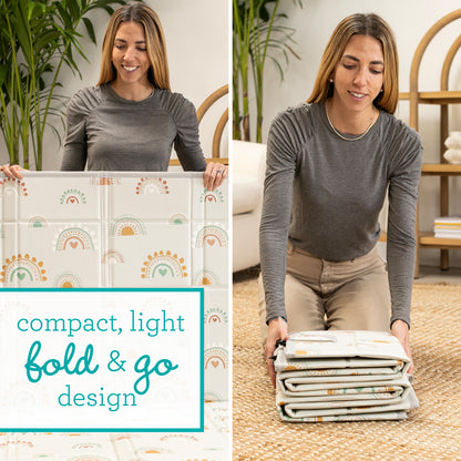 Infantino Tapete de espuma dobrável Cacto e arco-íris