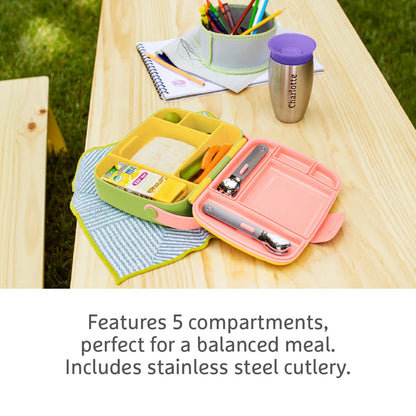 Munchkin Lancheira Bento com Talheres Rosa