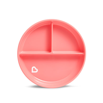 Munchkin Prato de sucção rosa, pacote com 2 unidades