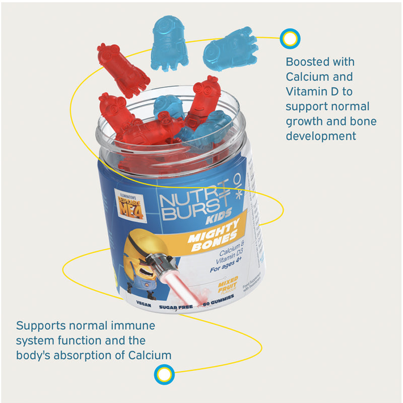 Nutriburst Minions Mighty Bones anos 60