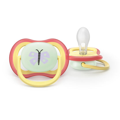 Philips Avent Chupeta Ultra Air Nighttime para meninas de 0 a 6 meses (pacote com 2)