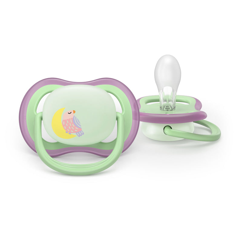 Philips Avent Chupeta Ultra Air Nighttime para meninas de 6 a 18 meses (pacote com 2)