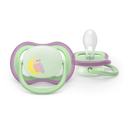 Philips Avent Chupeta Ultra Air Nighttime para meninas de 6 a 18 meses (pacote com 2)