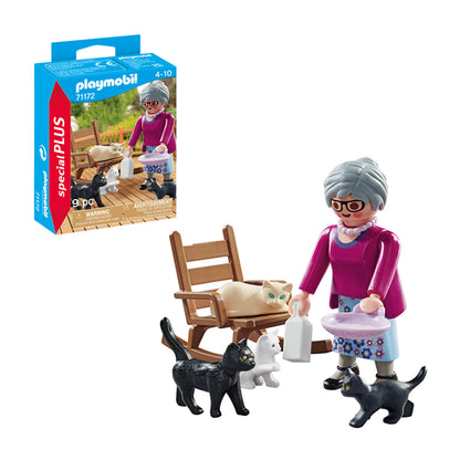 Playmobil 71172 Especial Plus - Vovó com Gatos