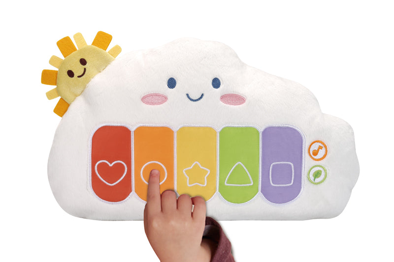 VTech Piano Nuvem do Arco-Íris | Brinquedo Musical Macio para Bebês com Luzes, Canções e Melodias | Aprendizado Sensorial