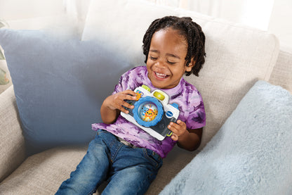 VTech A câmera Snap and Smile gira a lente que faz barulho de clique-claque.