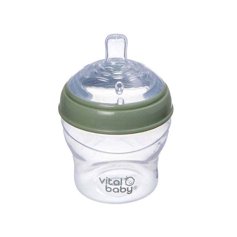 Vital Baby Mamadeira Nurture com design semelhante ao seio materno, 150ml, pacote com 2 unidades.
