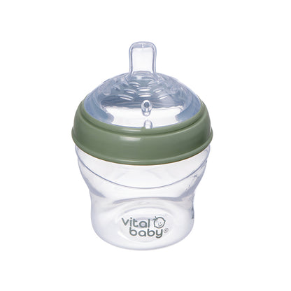 Vital Baby Mamadeira Nurture com design semelhante ao seio materno, 150ml, pacote com 2 unidades.