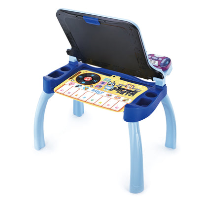 Mesa de Atividades e Aprendizado Interativo VTech Bluey com Banqueta – Brinquedo com Funções de Toque, Música e Arte (Para crianças de 3 a 6 anos)