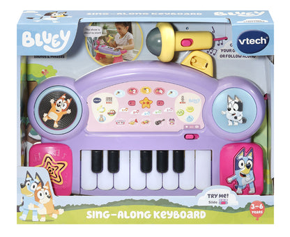 VTech Teclado Musical Bluey com Microfone | Brinquedo Musical com Microfone, Modificador de Voz e Efeitos Sonoros Divertidos