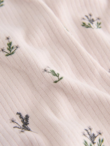 |Girl| Legging Flare Canelada Rosa Claro (3 meses a 7 anos)