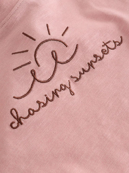 |Girl| Conjunto De Blusa Rosa/Amarela e Shorts e Ciclismo (2 peças, tamanhos de 3 meses a 7 anos)