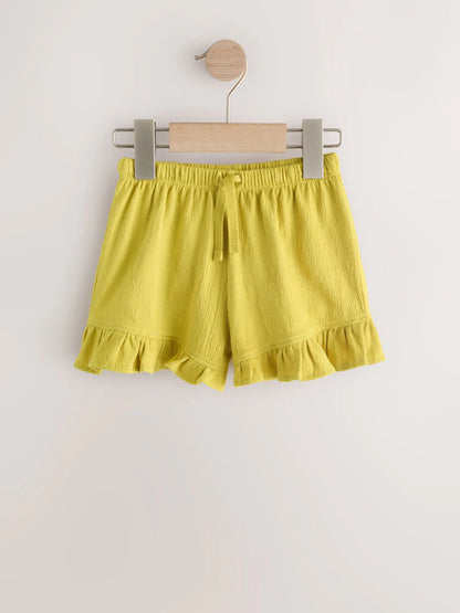 |Girl| Conjunto De 3 Shorts Verde/Laranja (3 meses a 7 anos)