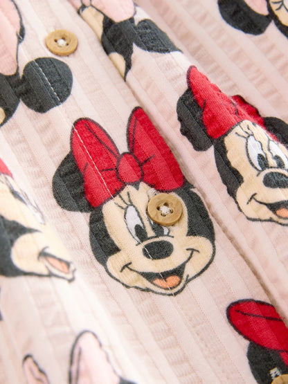 |Girl| Vestido Vermelho da Minnie com Gola – Disney (3 meses a 7 anos)