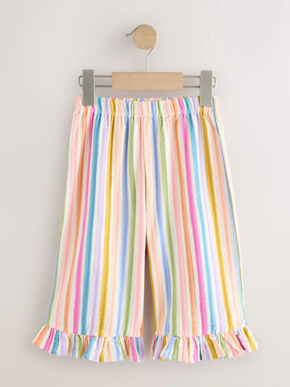 |Girl| Calça Pantalona com Babados (3 meses a 7 anos)