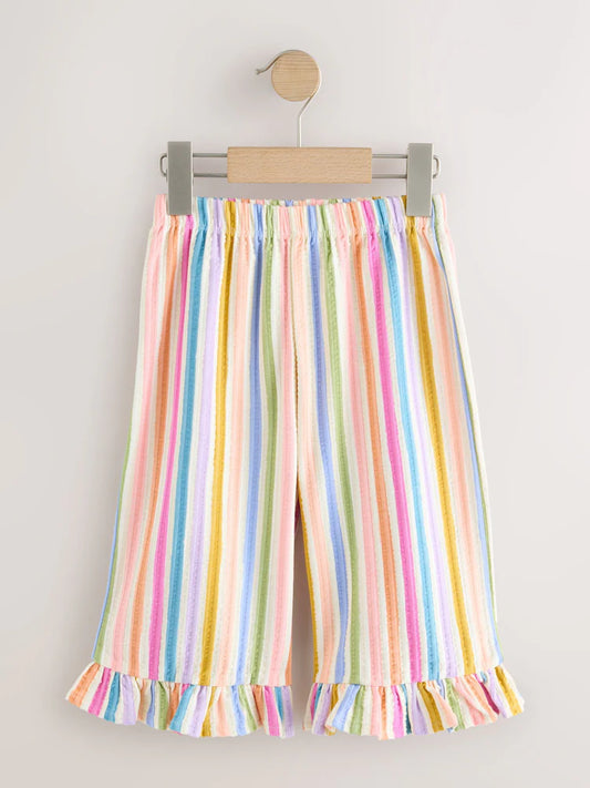 |Girl| Calça Pantalona com Babados (3 meses a 7 anos)