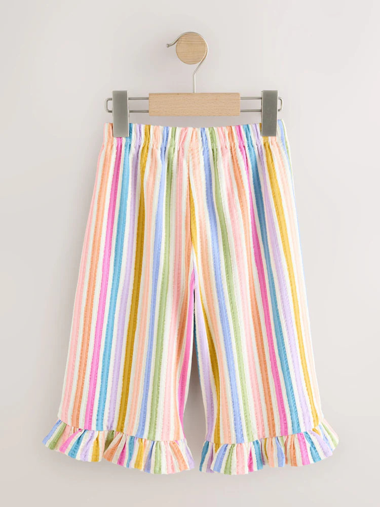 |Girl| Calça Pantalona com Babados (3 meses a 7 anos)